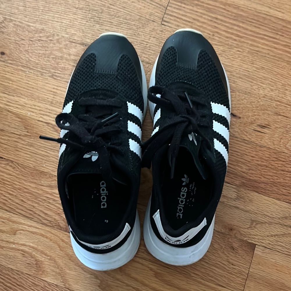 Black & white adidas sneakers